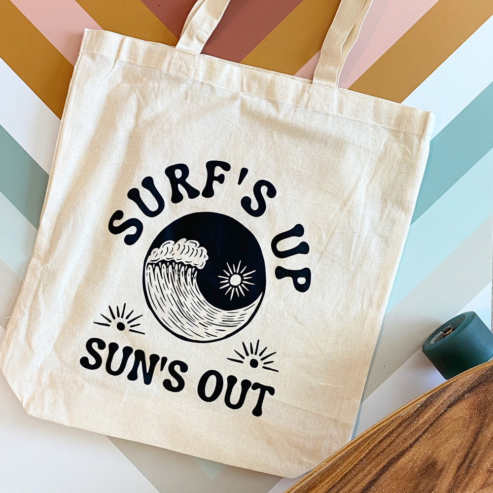 Surf's Up Screen Printed Tote
