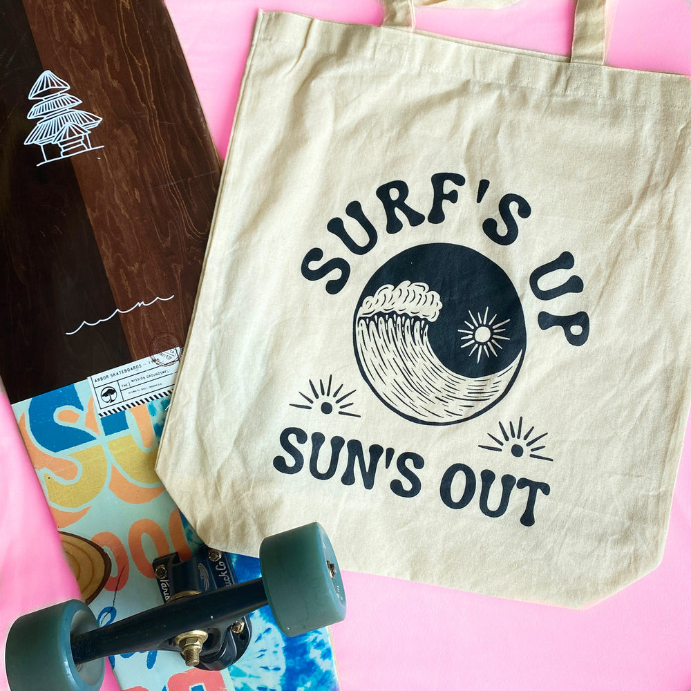 Surf's Up Screen Printed Tote
